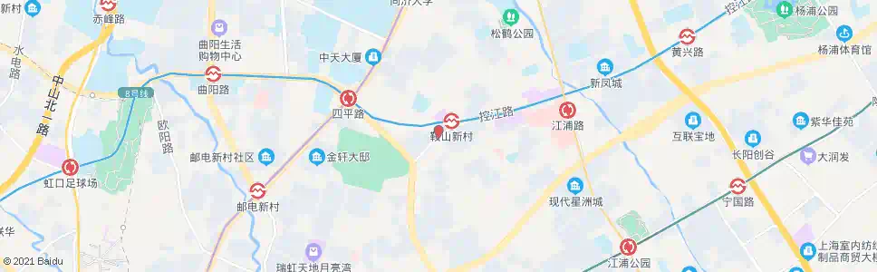 上海打虎山路控江路_公交站地图_上海公交_妙搜公交查询2024