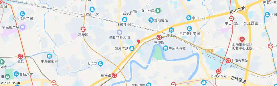 上海中山北路铁路街_公交站地图_上海公交_妙搜公交查询2024