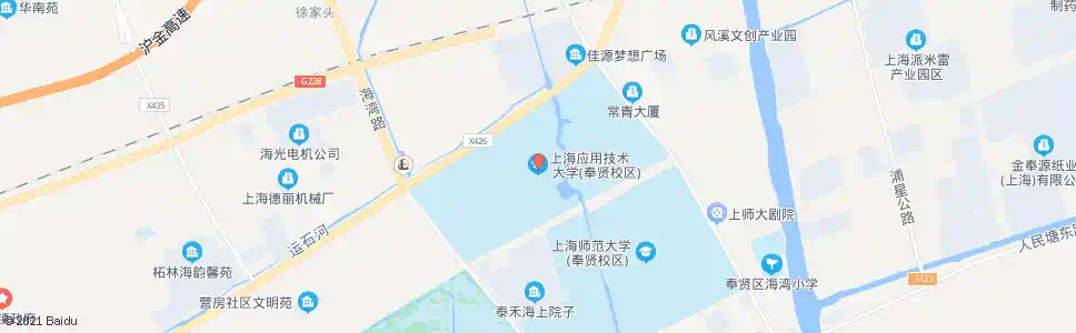 上海上海应用技术学院_公交站地图_上海公交_妙搜公交查询2024