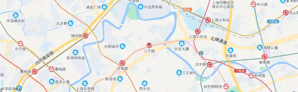 上海普陀路江宁路_公交站地图_上海公交_妙搜公交查询2024