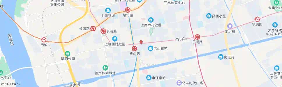 上海成山路上南路_公交站地图_上海公交_妙搜公交查询2024