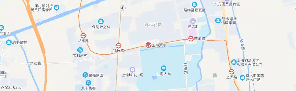 上海锦秋花园瑞康路_公交站地图_上海公交_妙搜公交查询2024