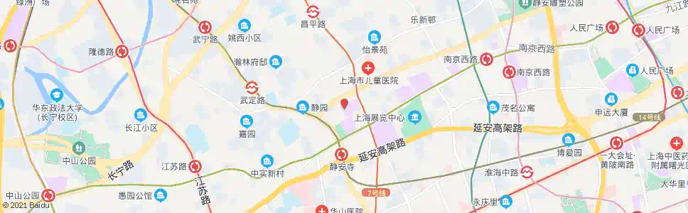 上海愚园路胶州路_公交站地图_上海公交_妙搜公交查询2024