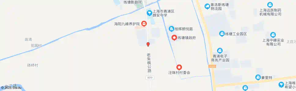 上海章练塘路老朱枫公路(卫生院)_公交站地图_上海公交_妙搜公交查询2024