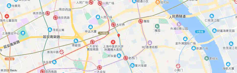 上海西藏南路淮海东路_公交站地图_上海公交_妙搜公交查询2024