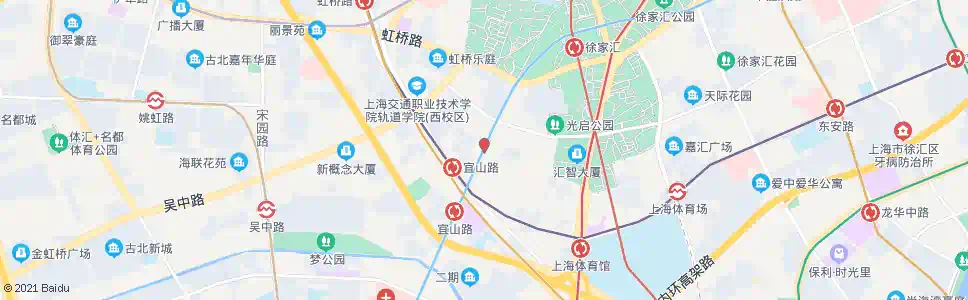 上海宜山路蒲汇塘路_公交站地图_上海公交_妙搜公交查询2024