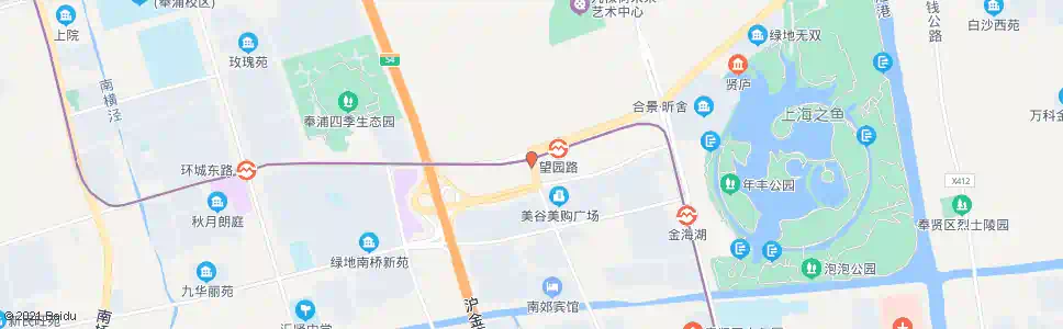 上海望园南路航南公路_公交站地图_上海公交_妙搜公交查询2024