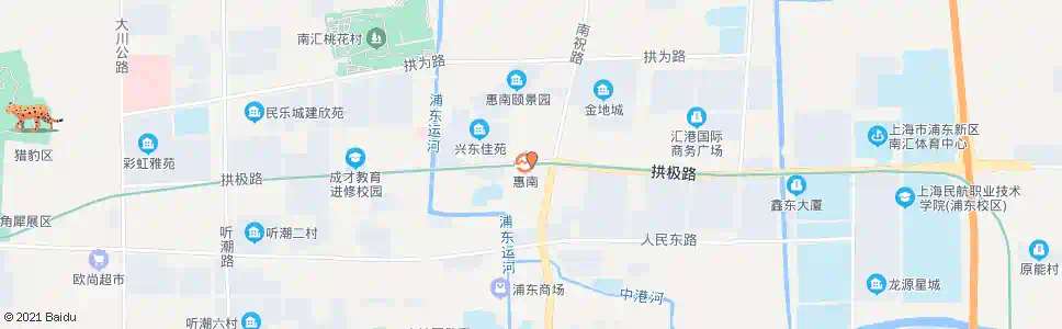 上海南祝路拱极路(惠南地铁站)_公交站地图_上海公交_妙搜公交查询2024