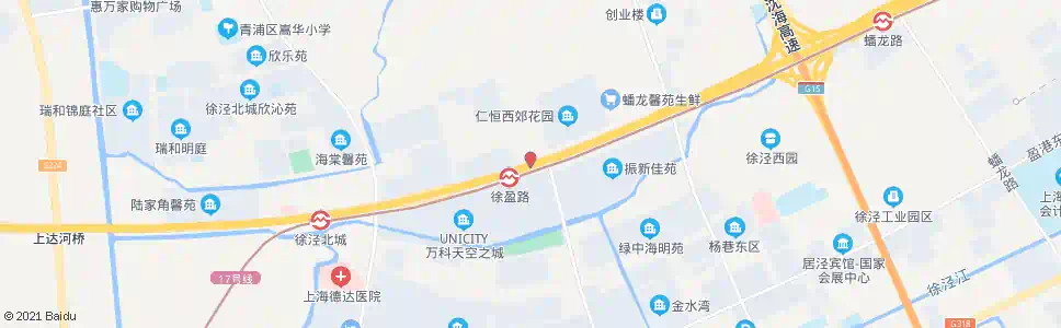 上海崧泽大道徐盈路_公交站地图_上海公交_妙搜公交查询2024