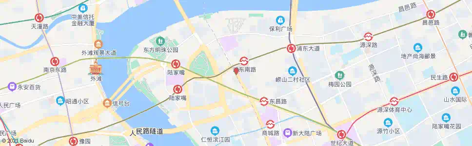 上海浦东南路浦东大道_公交站地图_上海公交_妙搜公交查询2024