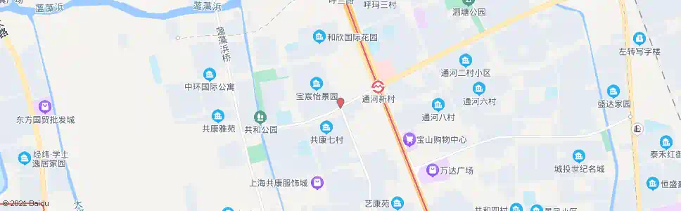 上海共康新村(三泉路长江西路)_公交站地图_上海公交_妙搜公交查询2024