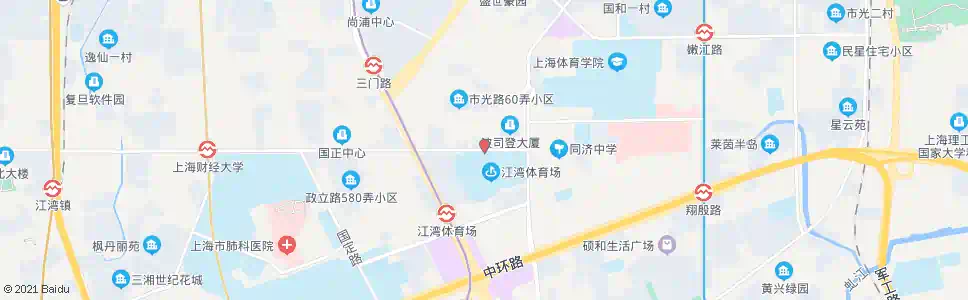 上海政立路市光路_公交站地图_上海公交_妙搜公交查询2024