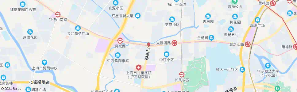 上海金沙江路泸定路_公交站地图_上海公交_妙搜公交查询2024