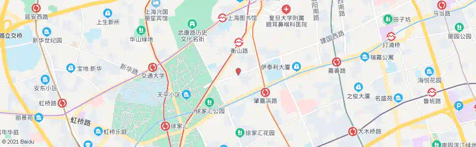 上海高安路建国西路_公交站地图_上海公交_妙搜公交查询2024