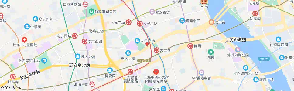 上海延安东路西藏中路_公交站地图_上海公交_妙搜公交查询2024