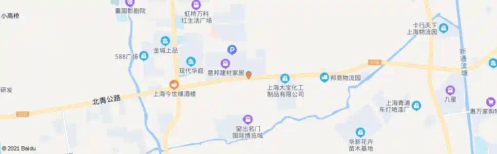 上海北青公路崧联路_公交站地图_上海公交_妙搜公交查询2024