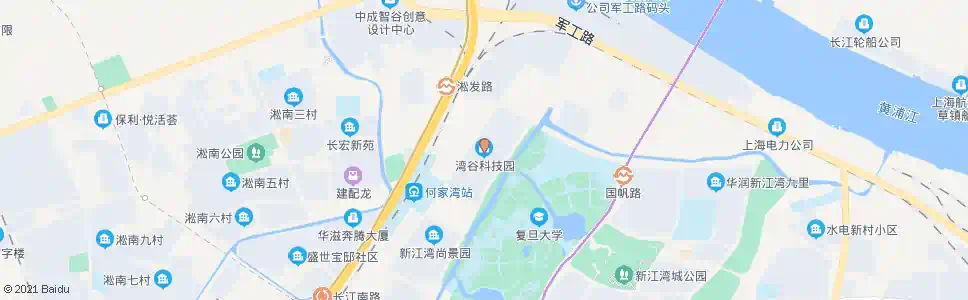 上海湾谷科技园_公交站地图_上海公交_妙搜公交查询2024