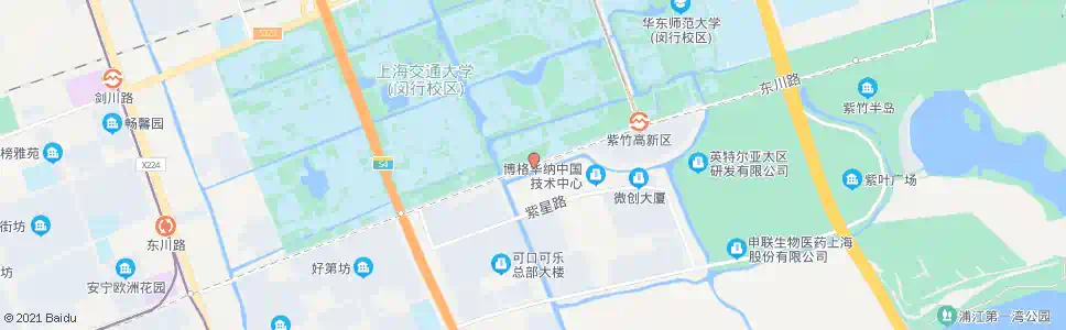 上海东川路淡水河桥_公交站地图_上海公交_妙搜公交查询2024