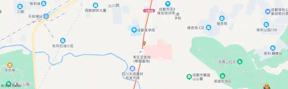 成都地铁军区总医院站_公交站地图_成都公交_妙搜公交查询2024