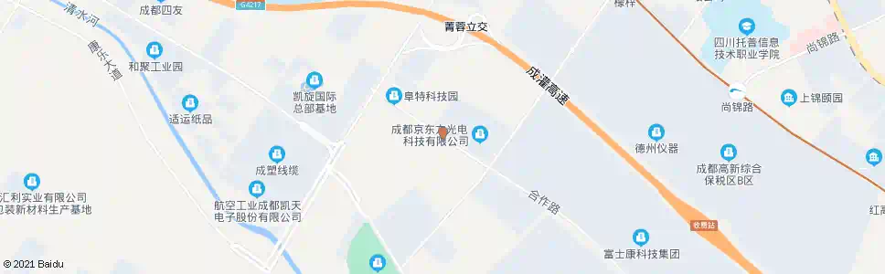 成都合作路新科南路口_公交站地图_成都公交_妙搜公交查询2024