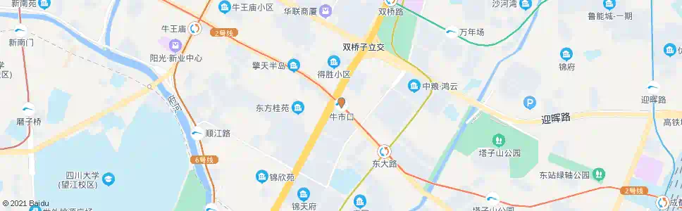 成都二环路牛市口_公交站地图_成都公交_妙搜公交查询2024