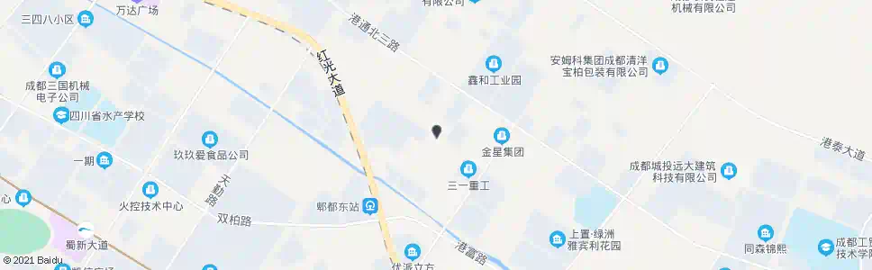 成都港通北二路港北二路口_公交站地图_成都公交_妙搜公交查询2024