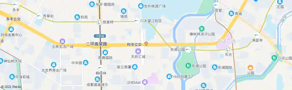 成都二环科华路口_公交站地图_成都公交_妙搜公交查询2024