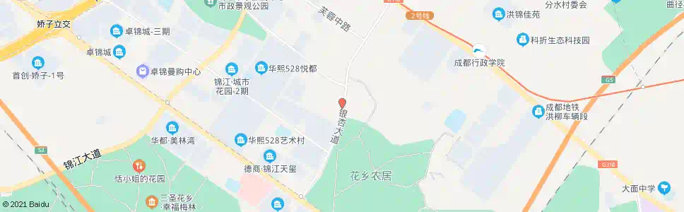 成都银杏大道茶花街口_公交站地图_成都公交_妙搜公交查询2024