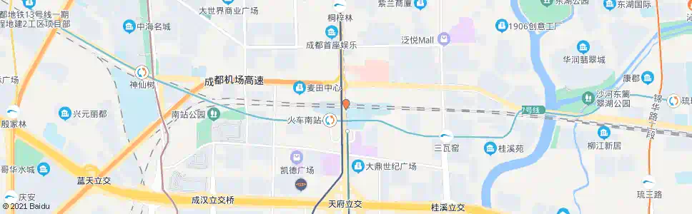 成都中柏大道南_公交站地图_成都公交_妙搜公交查询2024