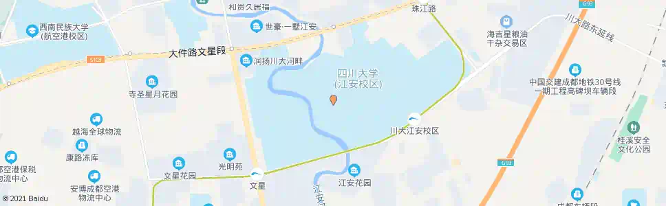 成都川大新校区路口_公交站地图_成都公交_妙搜公交查询2024