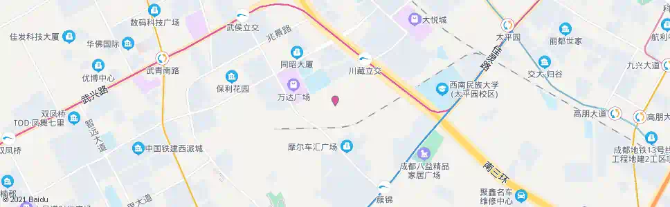 成都太平园西路西_公交站地图_成都公交_妙搜公交查询2024