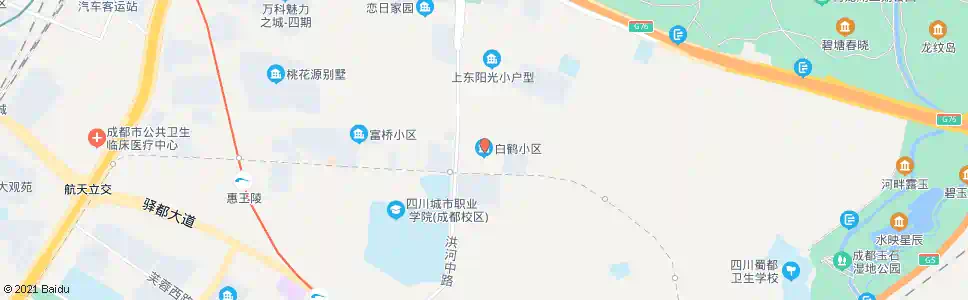 成都白鹤小区南_公交站地图_成都公交_妙搜公交查询2024