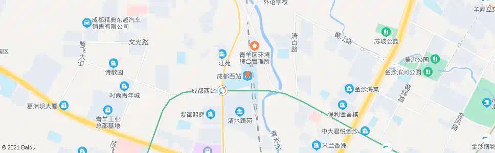 成都高车一路西_公交站地图_成都公交_妙搜公交查询2024