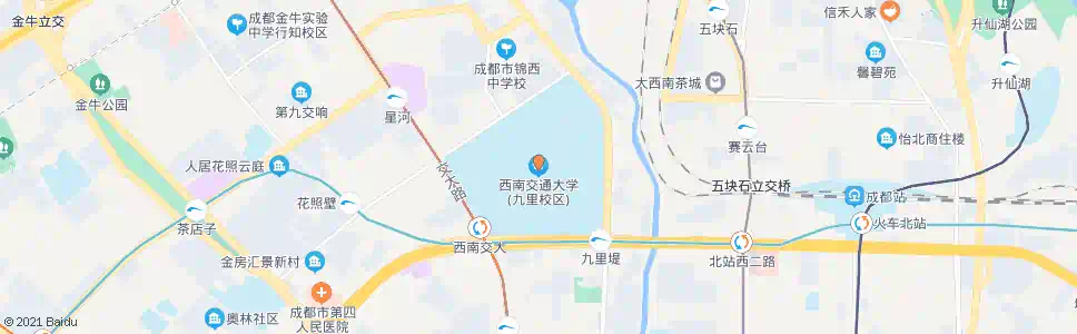 成都西南交大九里校区_公交站地图_成都公交_妙搜公交查询2024