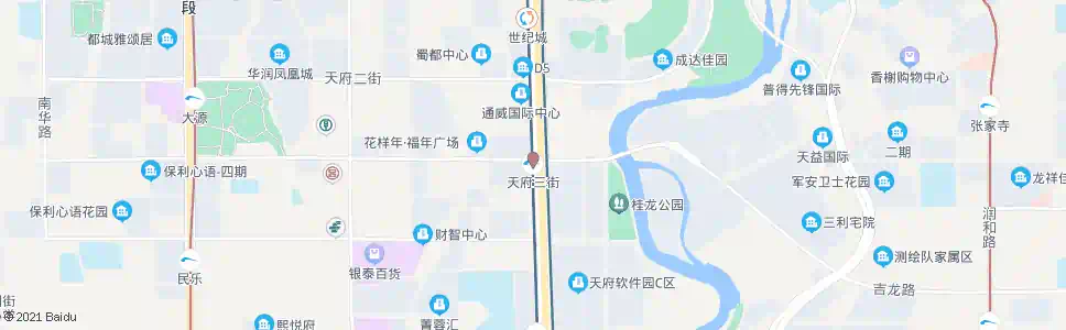 成都天府三街东_公交站地图_成都公交_妙搜公交查询2024