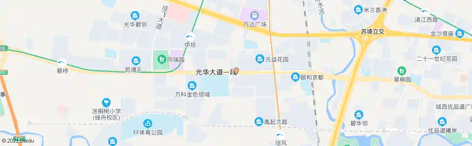 成都光华大道一段东_公交站地图_成都公交_妙搜公交查询2024