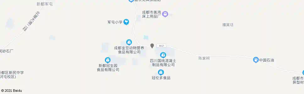 成都军屯街_公交站地图_成都公交_妙搜公交查询2024