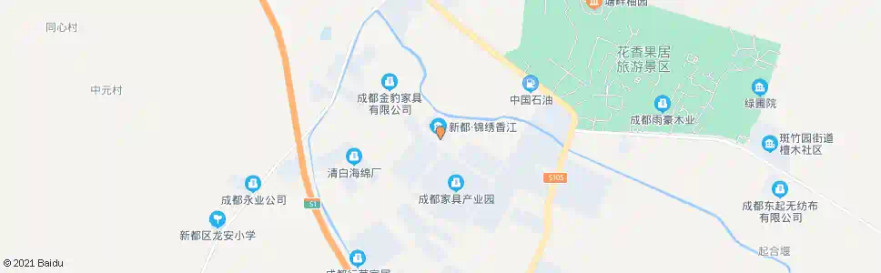 成都香江紫钻_公交站地图_成都公交_妙搜公交查询2024