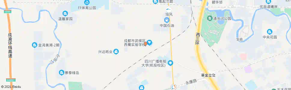 成都机九路东_公交站地图_成都公交_妙搜公交查询2024