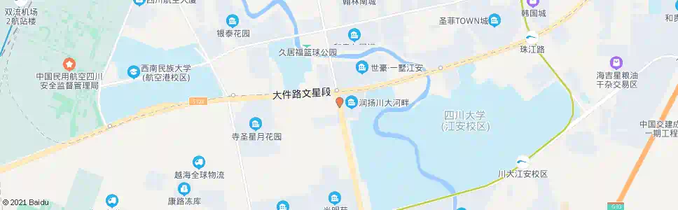 成都长城路大件路口_公交站地图_成都公交_妙搜公交查询2024