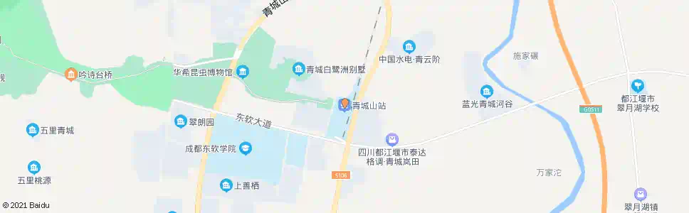 成都青城山镇_公交站地图_成都公交_妙搜公交查询2024