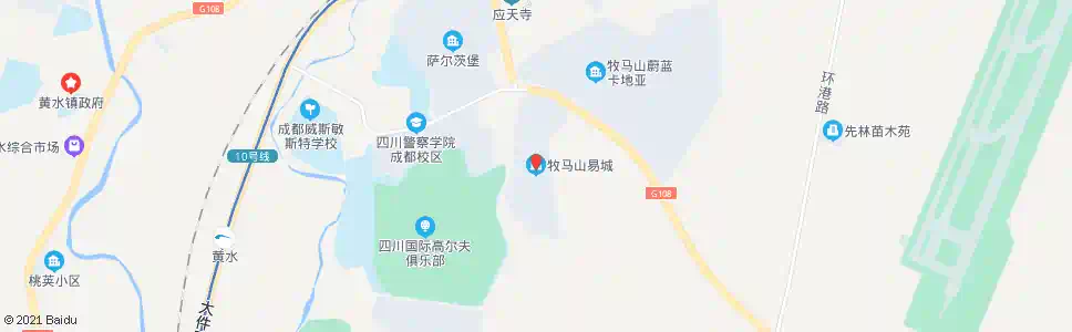 成都牧马山易城_公交站地图_成都公交_妙搜公交查询2024