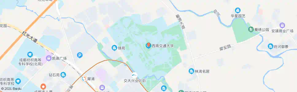 成都西南交大犀浦校区_公交站地图_成都公交_妙搜公交查询2024