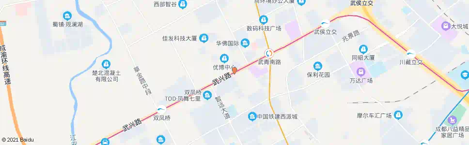 成都武侯大道南延线东_公交站地图_成都公交_妙搜公交查询2024