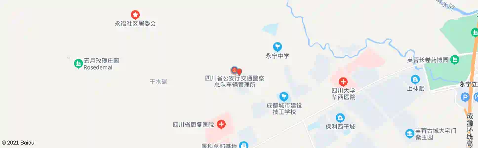 成都永福街西_公交站地图_成都公交_妙搜公交查询2024