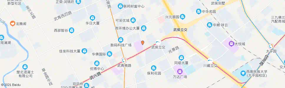 成都武兴二路南_公交站地图_成都公交_妙搜公交查询2024