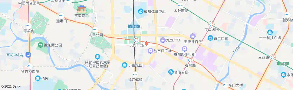 成都东御街_公交站地图_成都公交_妙搜公交查询2024