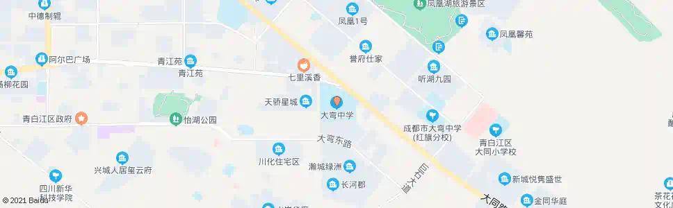 成都大弯中学西_公交站地图_成都公交_妙搜公交查询2024