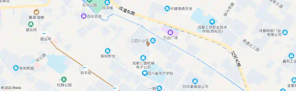 成都二环路三四八厂_公交站地图_成都公交_妙搜公交查询2024