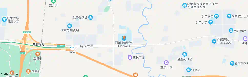 成都华新现代职业学院_公交站地图_成都公交_妙搜公交查询2024